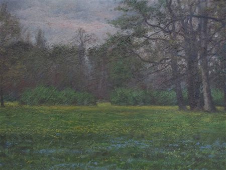 Emilio Parma (1874-1950) Paesaggio di Primavera Olio su tela Firmato Misure:...