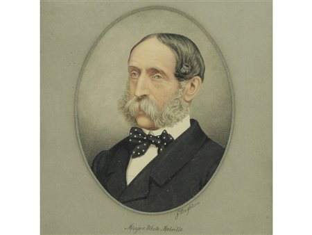 Joshua Dighton (1831-1908) Ritratto del Major White Melville. Tempera su...