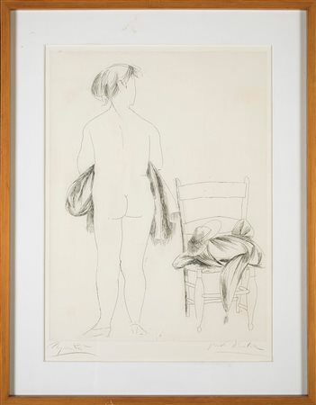 Giacomo Manzù, Nudo di donna Acquaforte/Acquatinta, cm 70x50