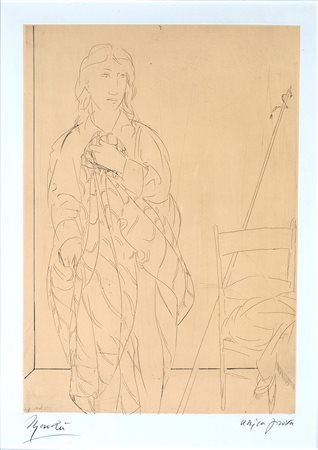 Giacomo Manzù, Senza titolo Acquaforte/Acquatinta, cm 70x50