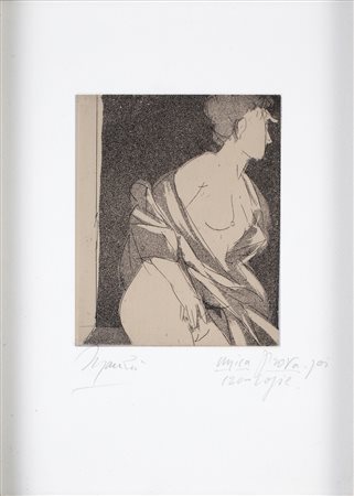 Giacomo Manzù, Nudo femminile Acquaforte/Acquatinta, cm 23x17