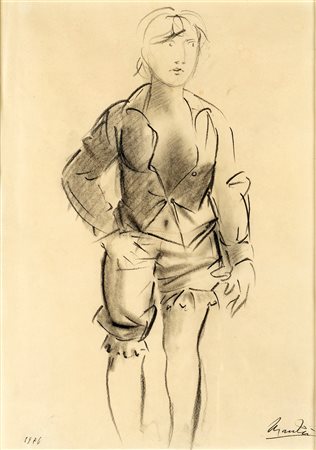 Giacomo Manzù, Inge 1976 Carboncino su carta, cm 48x34