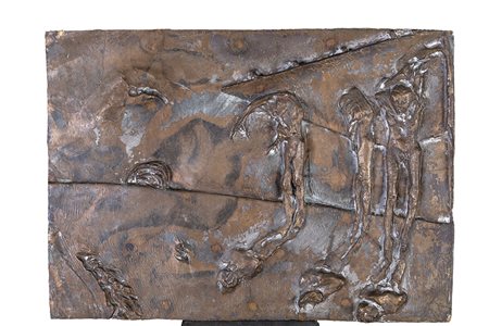 Vincenzo Gaetaniello, Esecuzione di partigiani Bassorilievo in bronzo, cm...