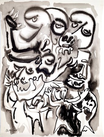 Renato Marino Mazzacurati, Senza titolo Tempera e acquarello su carta, cm 68x51