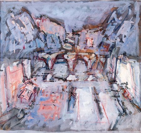 Valeriano Ciai, Fiume Olio su carta, cm 25x27