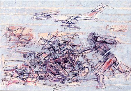 Valeriano Ciai, Aeroporto olio su tela, cm 34x50