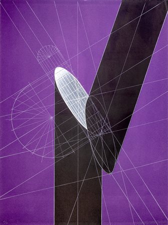 Arnaldo Pomodoro, Studio 1970 Lito-incisione, cm 77x56,5