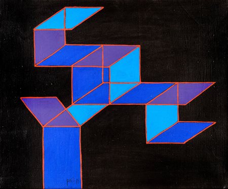Achille Perilli, Fragment 1973 Tecnica mista su tela, cm 40x50