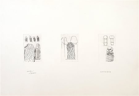 Pietro Consagra, Lotto di due Acquaforti Acquaforte/Acquatinta, cm 35x50