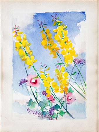 Elica Balla, Fiori di campo Acquarello su carta, cm 40x30