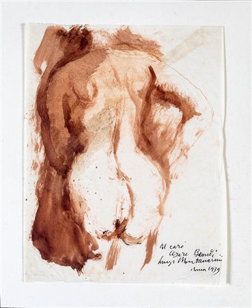 Luigi Montanarini, Nudo di donna 1939 Acquarello su carta, cm 28,5x21,5