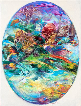 Franco Mulas, Piccolo volto 1997 Olio su tavola, cm 52x40