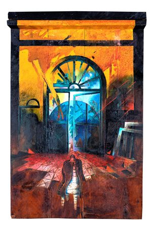 Italo Scelza, Frantumazione 1990 Olio su legno cerato, cm 85x55 Italo Scelza...