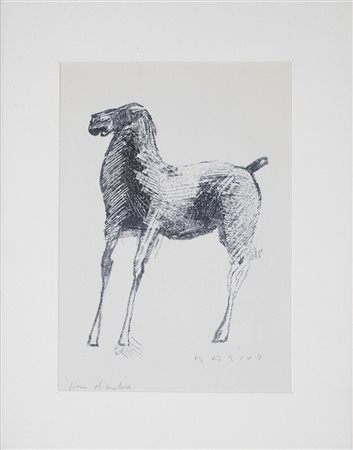 Marino Marini, Cavallo 1950 Litografia, cm 25x17,5 Marino Marini, Catallogo...