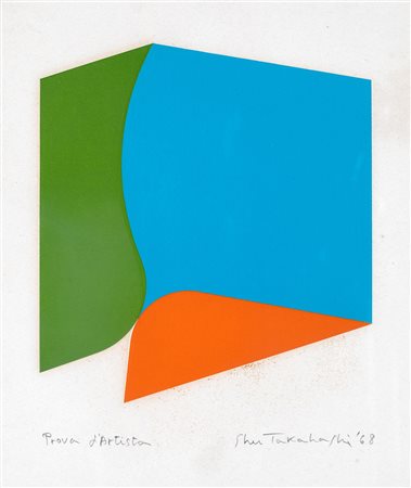 Shu Takahashi, Senza titolo 1968 Litografia, cm 25x21