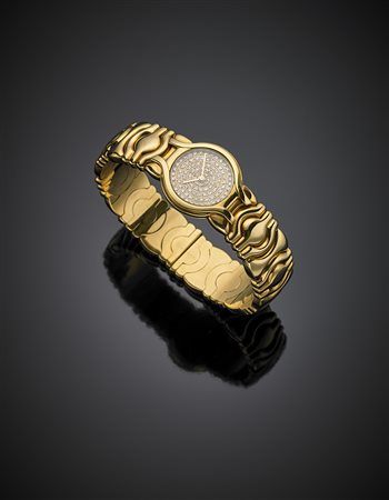 *Orologio da polso da donna in oro giallo e diamanti con bracciale, g 107,34,...