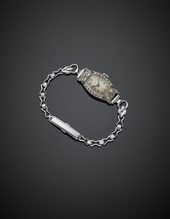 JUVENIA Orologio in platino, diamanti e zaffiri calibré con cinturino non...