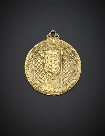 Medaglia in oro giallo della camera di commercio, industria e agric. Milano...