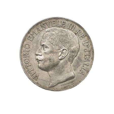 Vittorio Emanuele III (1900-1946)5 lire 1911. Pag. 707. AG. qSPL.