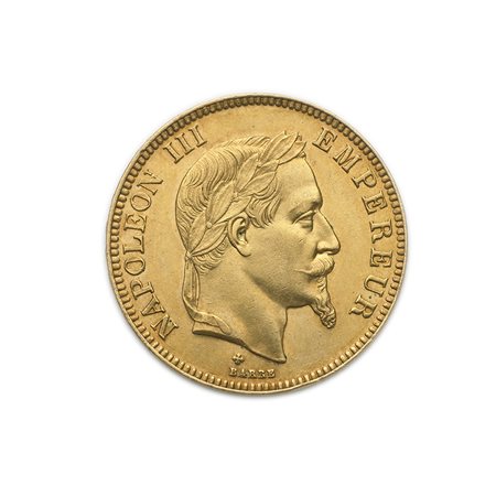 FRANCIANapoleone III (1852-1870)100 franchi 1967/BB. KM 802.2. AU. Più di SPL.