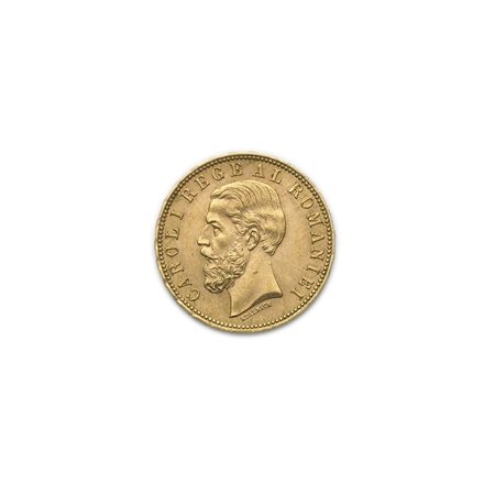 ROMANIACarol I (1881-1914)20 lei 1890. KM 20. AU. SPL.