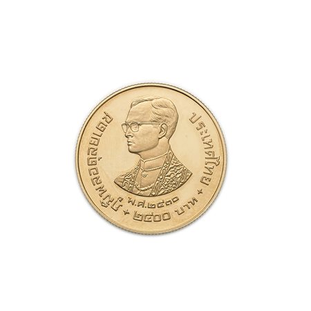 THAILAND2500 baht 1987/Elefante. Y 207. AU. PROOF.