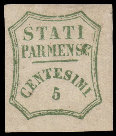 PARMA 1859Governo Provvisorio. 5c. verde azzurroMH..........(Sass....