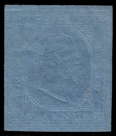 SARDEGNA 185320c. azzurroFirma Em. Diena, A. Diena, En....