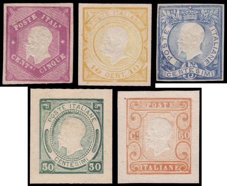 REGNO D'ITALIA - SAGGI 1863Francesco Grazioli (Wench). Insieme di 5 saggi...