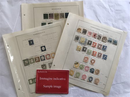 ANTICHI STATI ITALIANI 1850/1859Collezione del periodo montata su fogli...