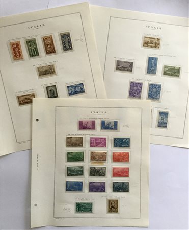 REPUBBLICA 1945/1954Collezione del periodo montata su album marini. Da...