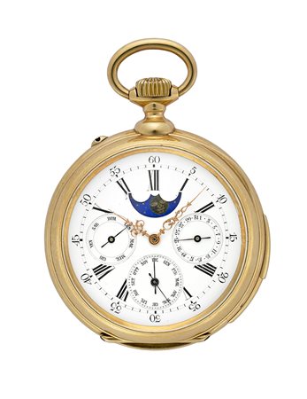 M. GUGENHEIM NEVEU BIENNE Orologio da tasca da uomo in oro 18KEpoca seconda...