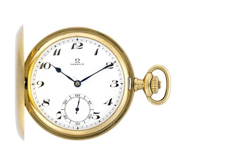 OMEGAOrologio da tasca da uomo in oro 18K, savonnetteEpoca inizio secolo...
