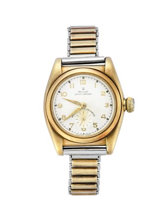 ROLEX OVETTOOrologio da polso da uomo in oro 18K, con bracciale punzonato Gay...