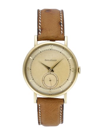 JAEGER LECOULTREOrologio da polso da uomo in oro 18KAnni '50Quadrante,...