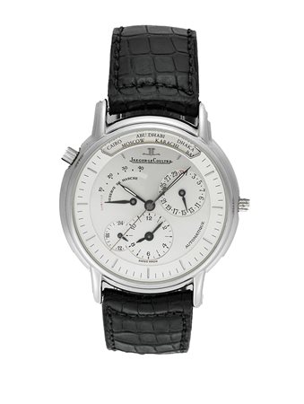 JAEGER-LECOULTRE, GéographiqueOrologio da polso da uomo in platinoAnni...