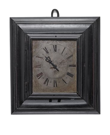ANONIMO Orologio da muro in cornice di legno ebanizzato.Epoca inizio secolo...