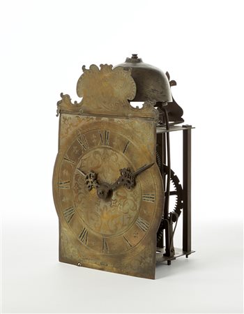 ANONIMOOrologio a lanterna in ottone e ferro, nella parte posteriore della...