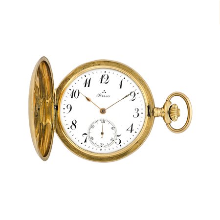 PERSEOOrologio da tasca da uomo in oro 18K savonnette, esterno della cassa...