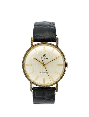 CYMAOrologio da polso da uomo in laminato oro e fondello in acciaioAnni...