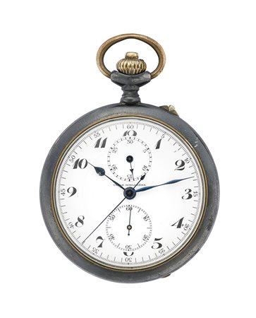 UNION HORLOGERE, Cronografo monopulsanteOrologio da tasca da uomo in...