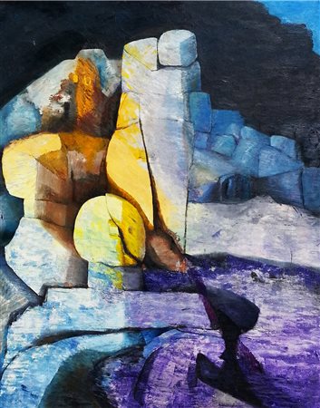 Bartolomeo Gatto Moio della Civitella 1938 Grandi Pietre, 1979 olio su tela...