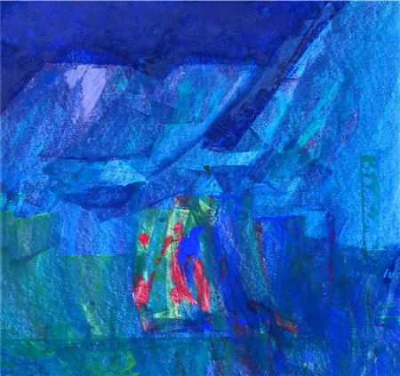 Bartolomeo Gatto Moio della Civitella 1938 Nell'azzurro, 1989 acrilico su...