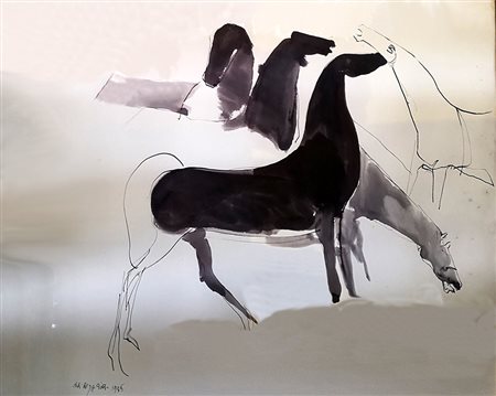 Ali Al Jabir Irak - Italia 2018 disegno su cartoncino 50 x 70