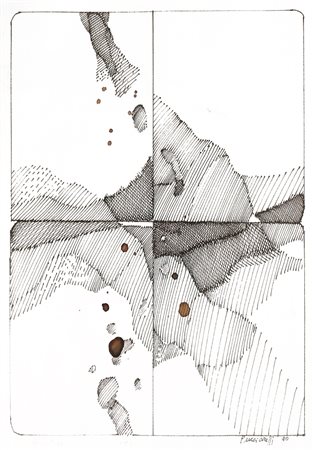 Mario Pucciarelli Buenos Aires 1928 4 Ritmi (1990) tecnica mista su carta 33...