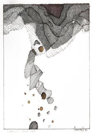 Mario Pucciarelli Buenos Aires 1928 In - Out (1990) tecnica mista su carta 33...