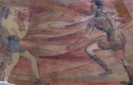 Alberto Bragaglia (Frosinone 1896 - 1985) senza titolo tecnica mista su...