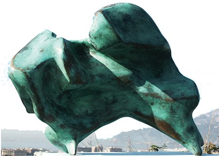 Bartolomeo Gatto Moio della Civitella 1938 Taurus scultura in bronzo 42 x 44...