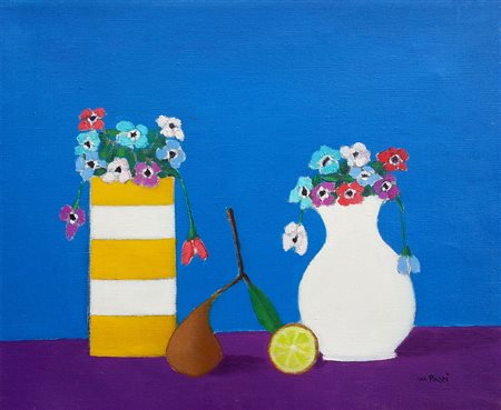 Walter Pozzi Bergamo 1911 - Milano 1989 Natura morta, 1976 olio su tela 50x60