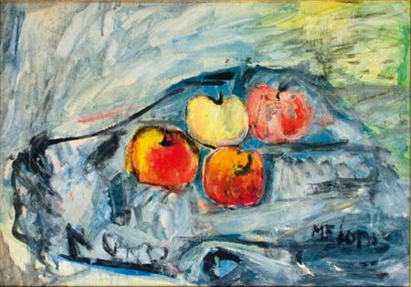 GINO MELONI Varese 1905 – Lissone 1989 NATURA MORTA, 1944 olio su tavoletta,...